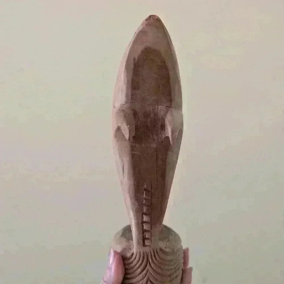 Vintage 1970s wooden dolphin  statue - Picture 2 of 9